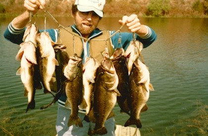 To all of James’ fishing friends who practice “catch and release”, this nice string of bass